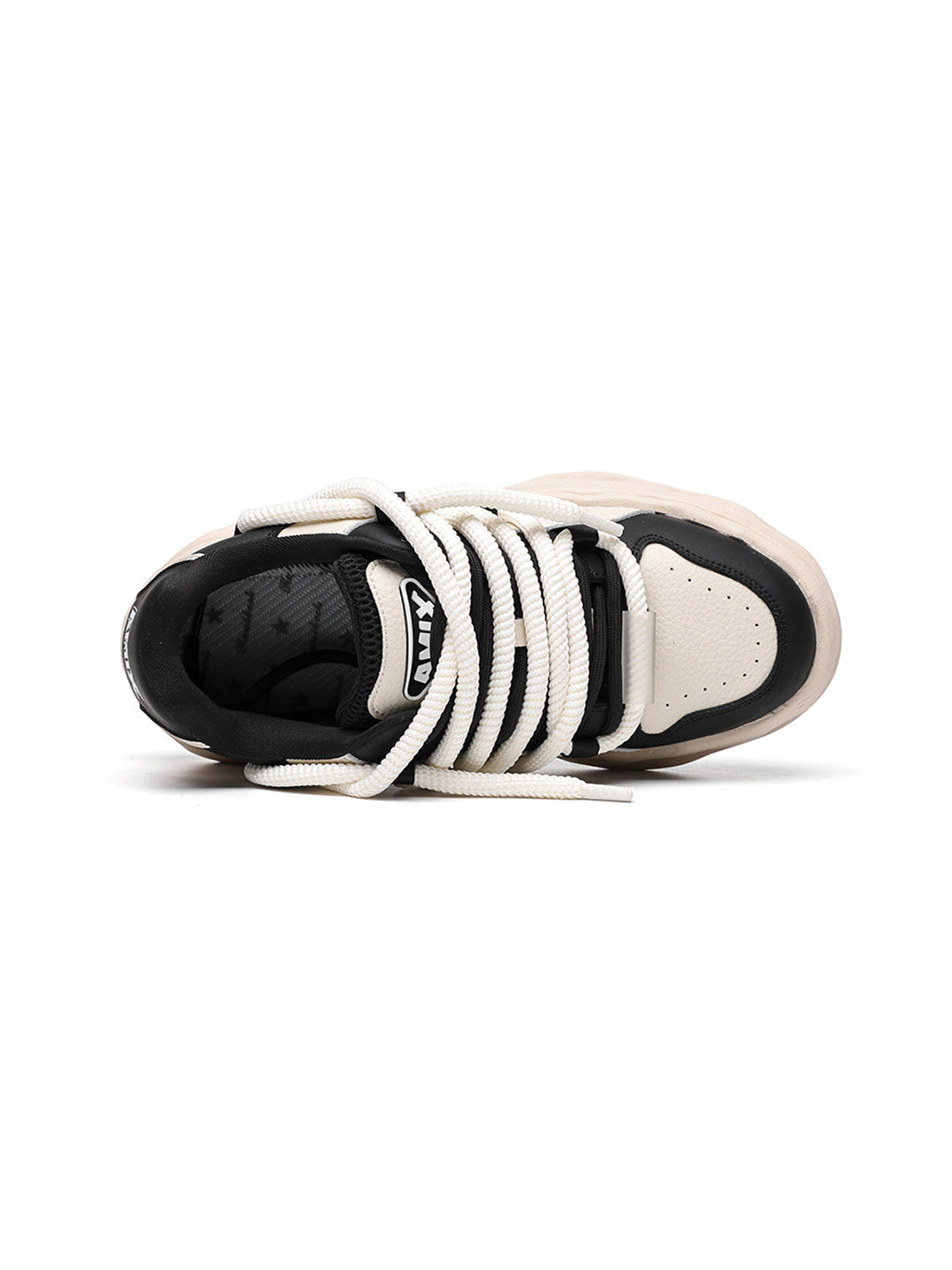 Paneled Wavy Platform Sneakers