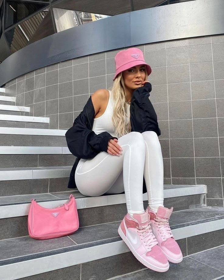 Custom Air Jordan 1 Digital Pink Sneakers - Luxuryurbanwear