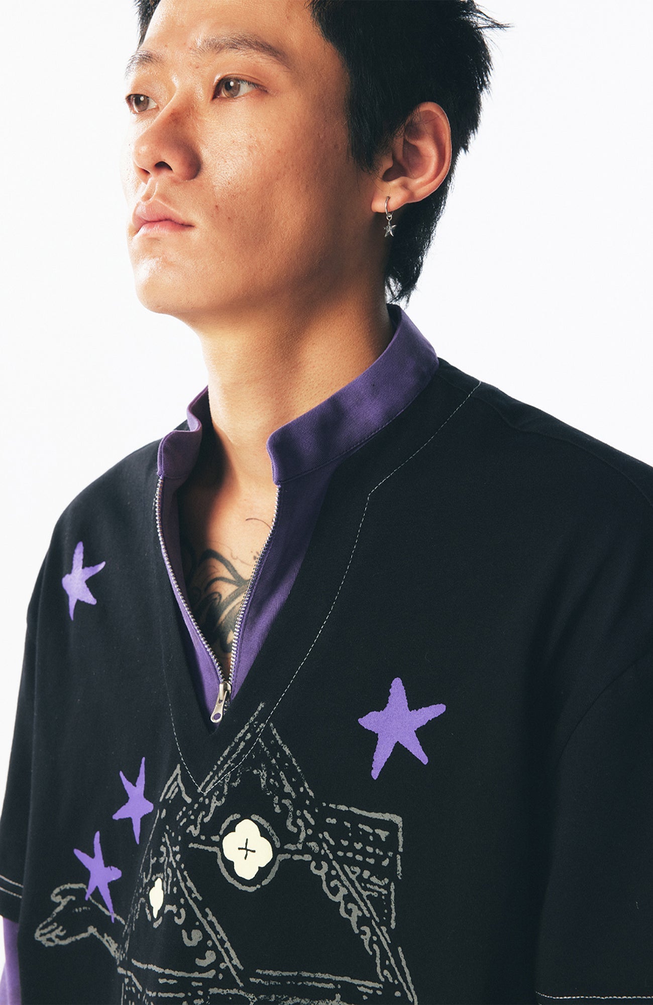 Layered Retro Graphic Long Sleeve Tee