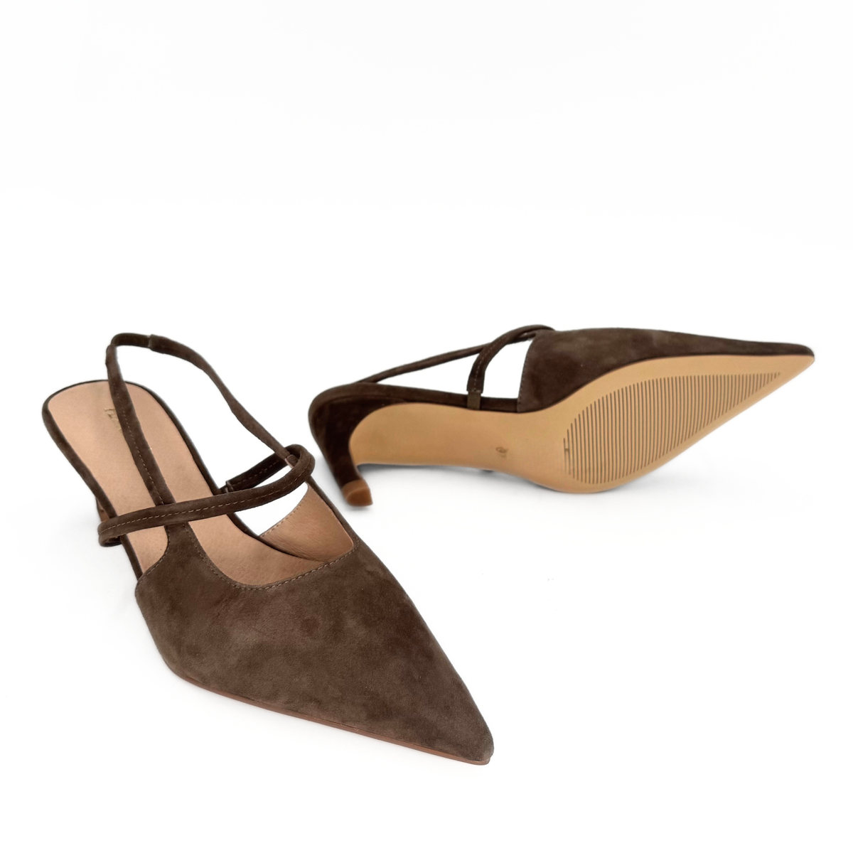 Connie Slingback Suede Heels