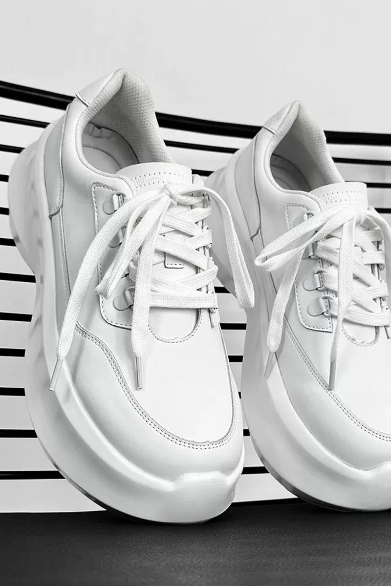 Platform Lace-Up Sneakers - Skipkicks