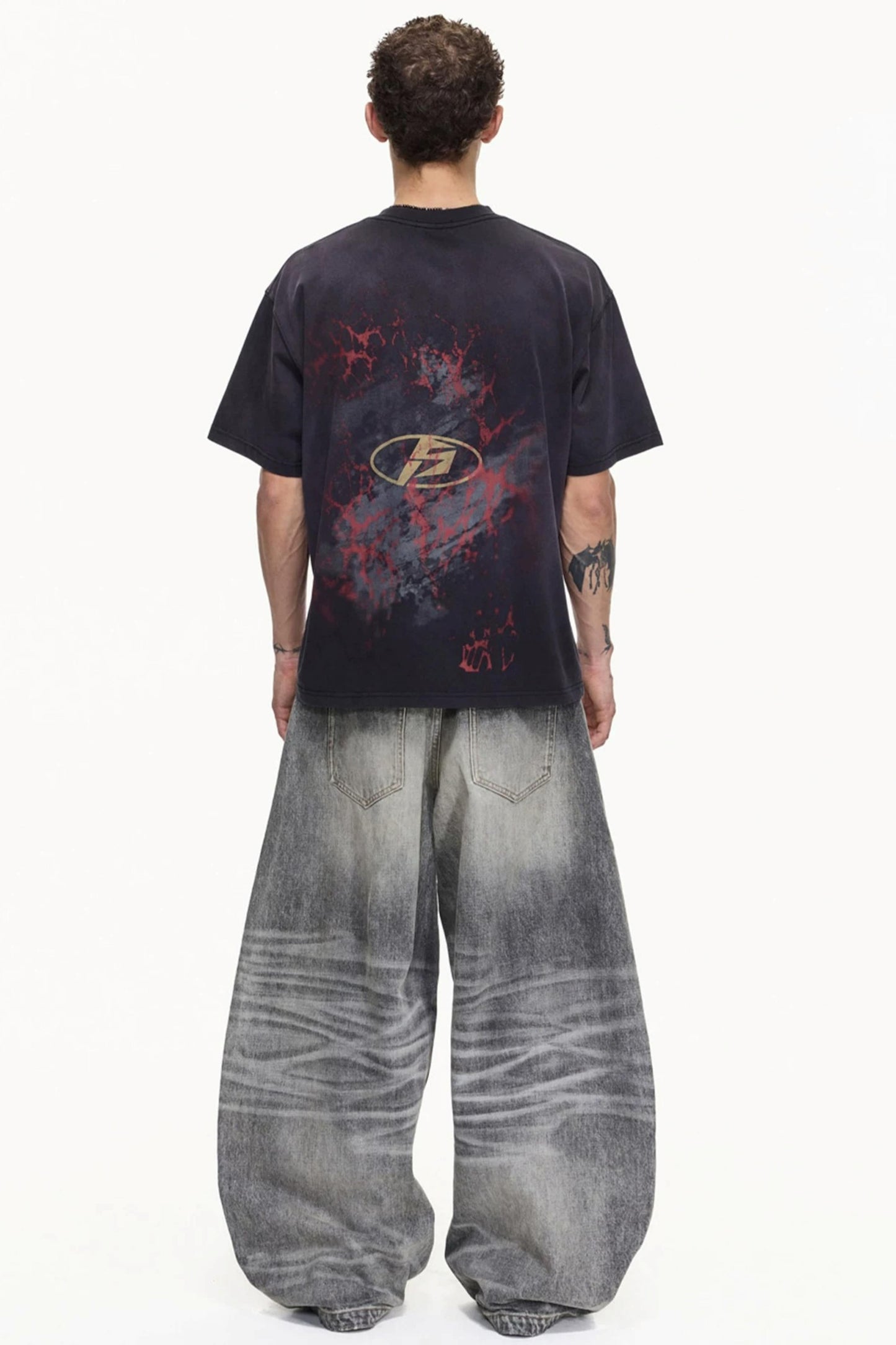 Men's Retro Distressed Cotton T-Shirt