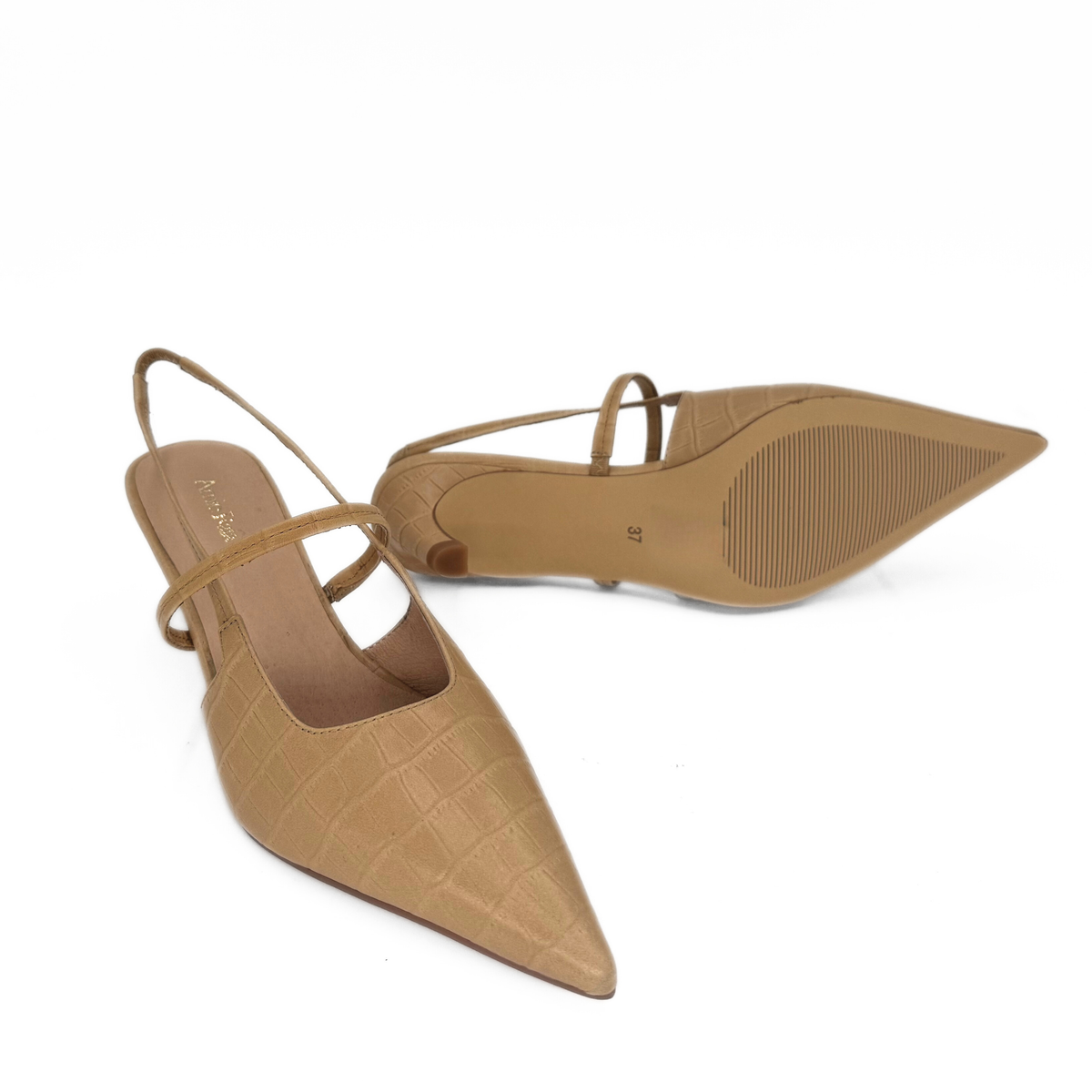 Connie Embossed Crocodile Heels