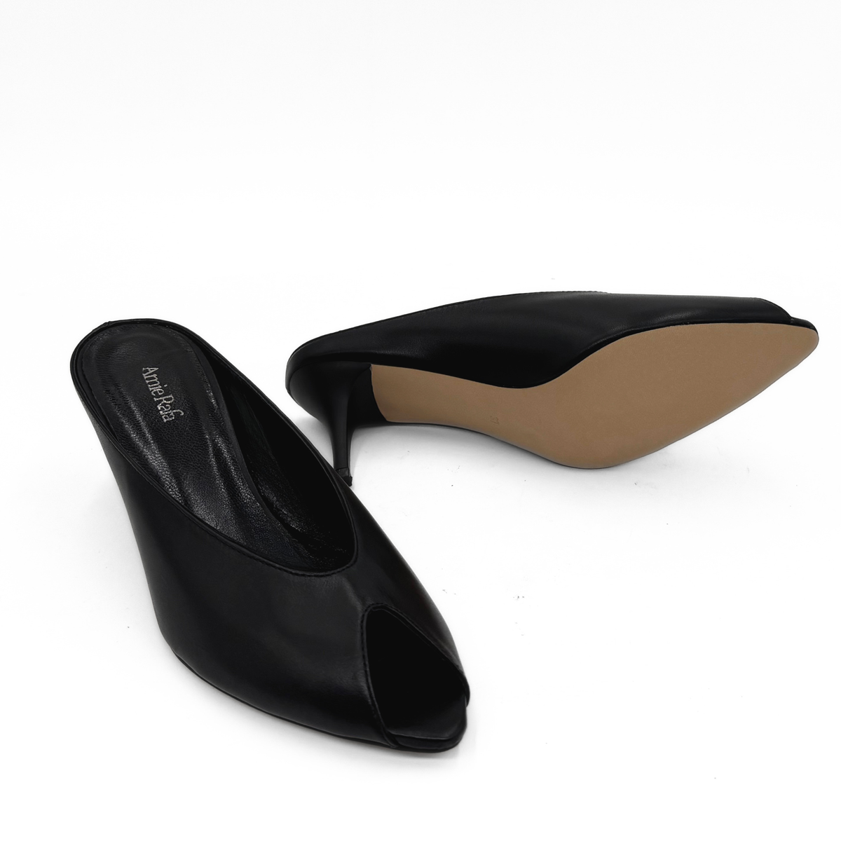 Audrey II Peeptoe Leather Mule