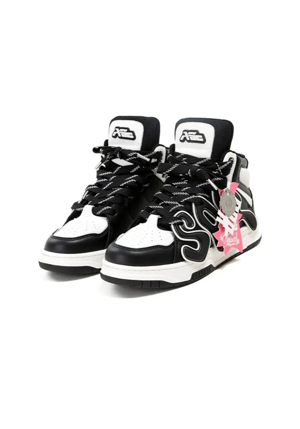 Black Time Gear High-Top Skate Sneakers - Skipkicks