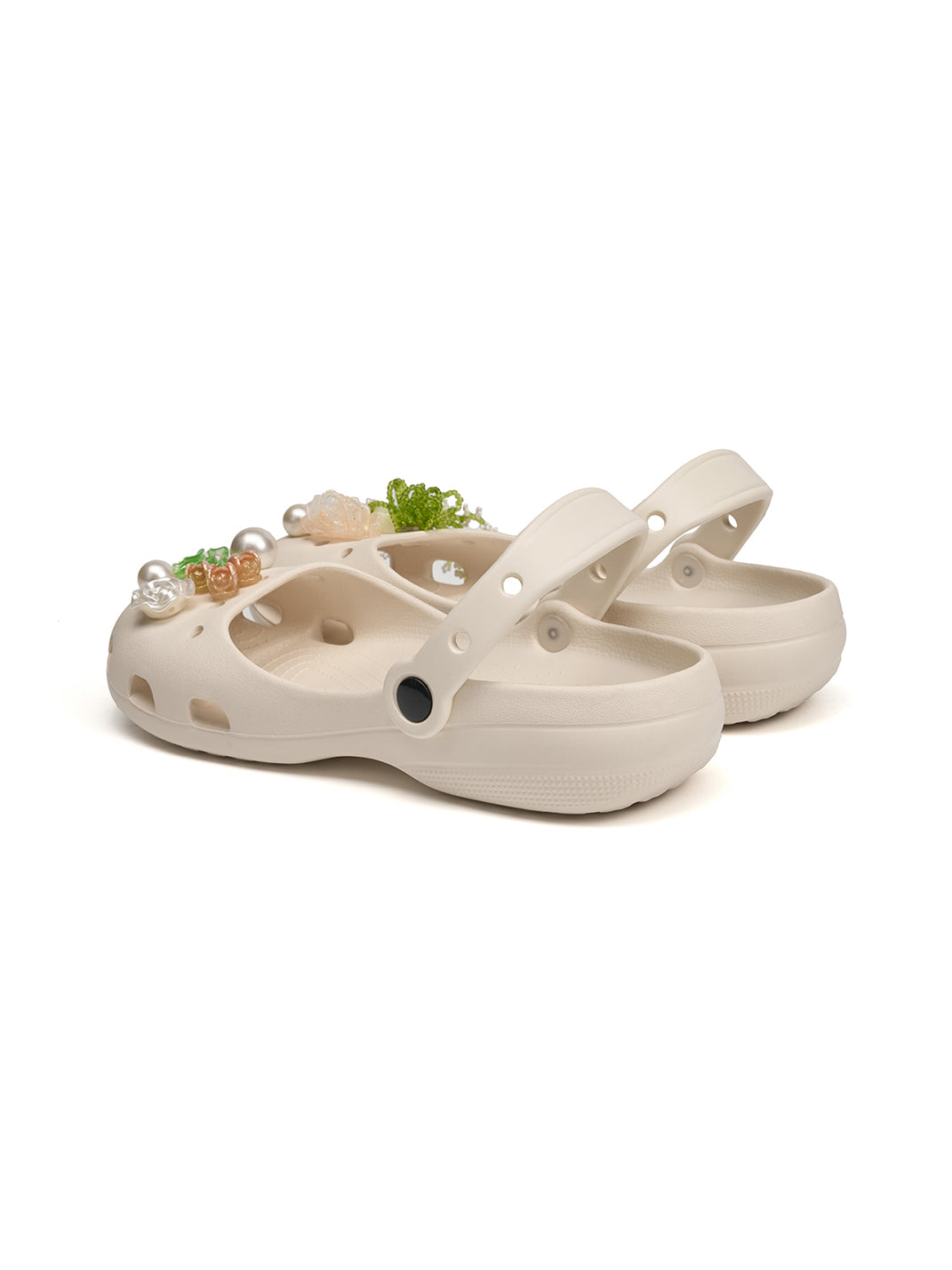 Mary Jane Style Breathable Slide Sandals-Beige - Skipkicks