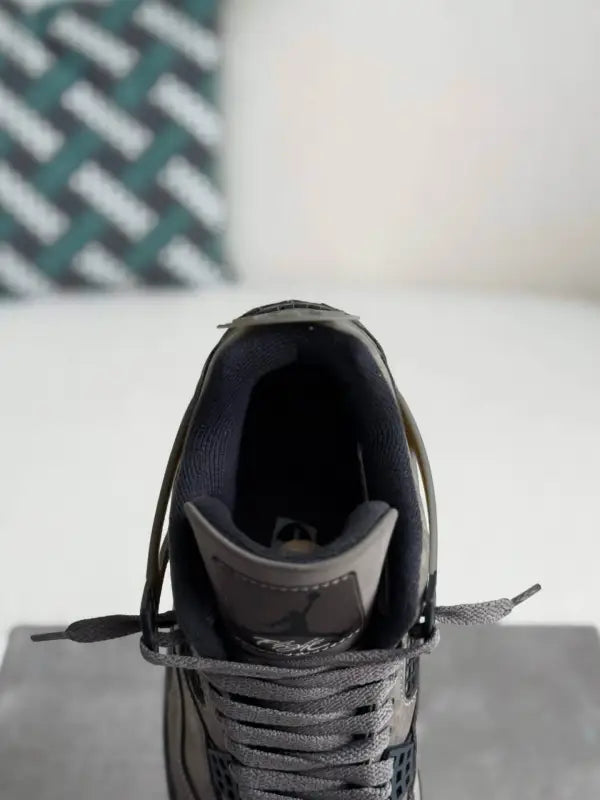 Air Jordan 4 Retro – Cave Stone – Stony Gray and Black Sneakers