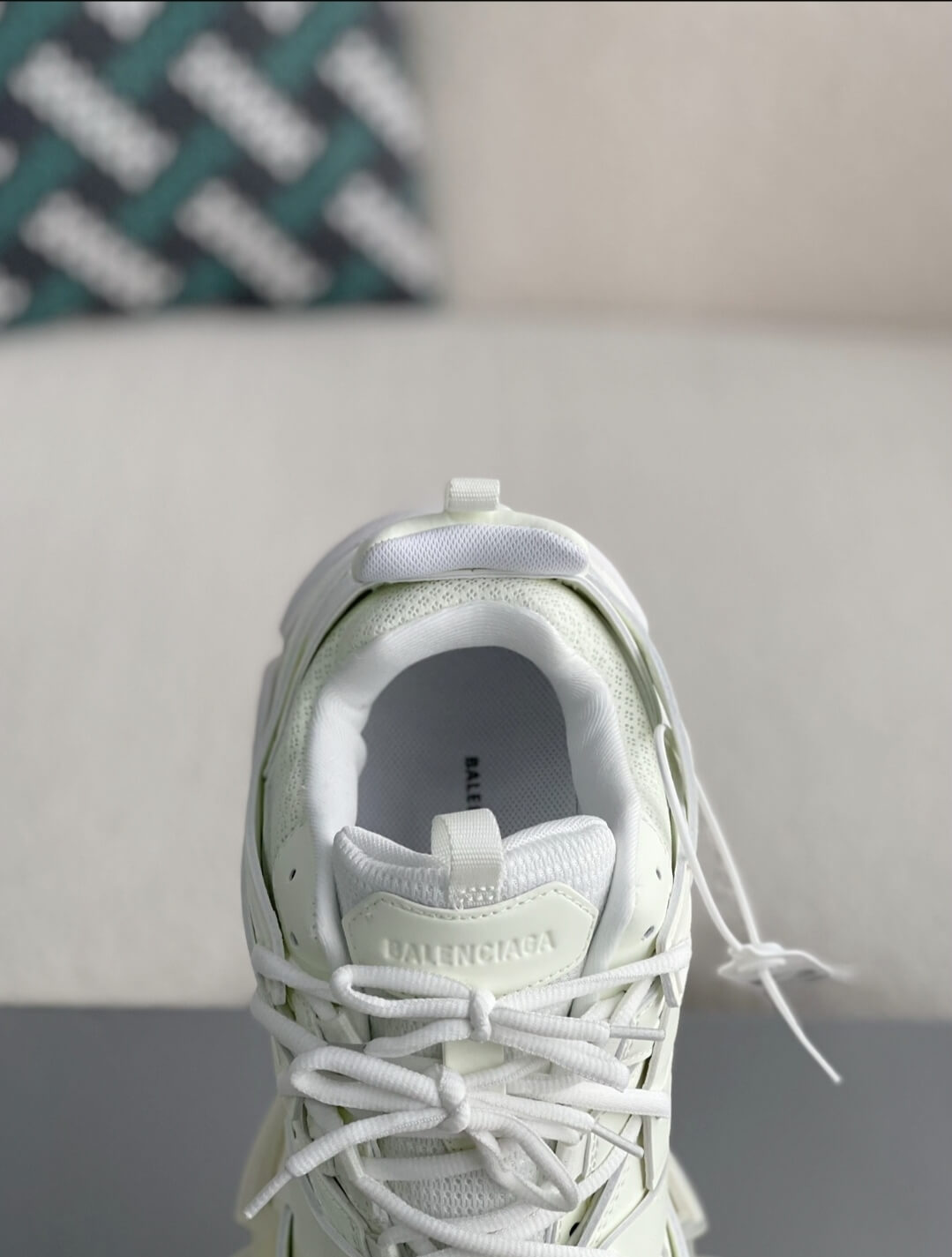 Balenciaga Track Sneaker – Triple White / Chalk CUSTOM