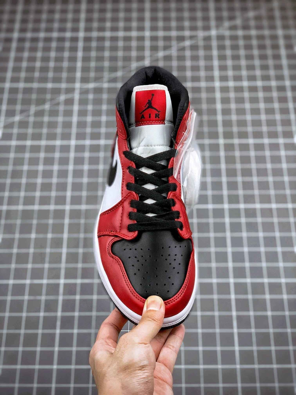 Custom Air Jordan 1 Mid Gym Red Sneakers - Stylish Athletic Footwear in Custom Air Jordan Mid Gym Red SneakerNational