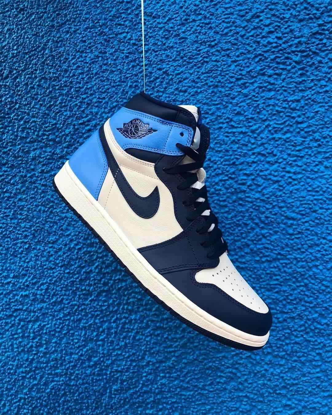 Custom Air Jordan 1 Obsidian Blue Sneakers SneakerNational