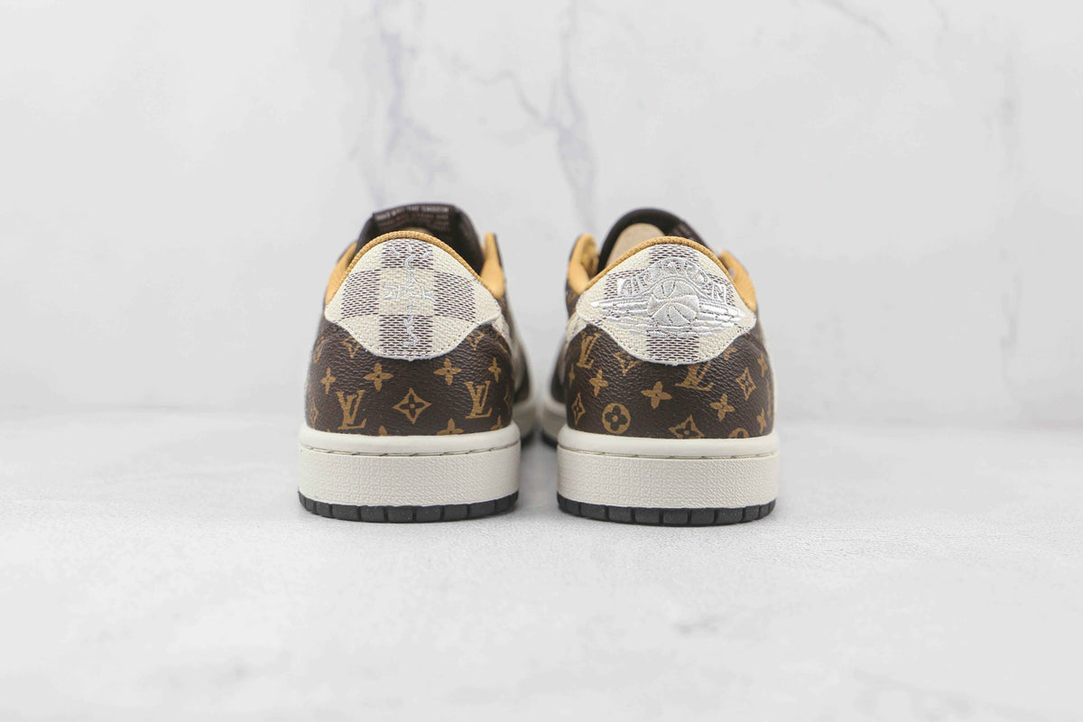 Custom Fragment x Travis Scott x Air Jordan 1 Low LV DM7866 216 SneakerNational
