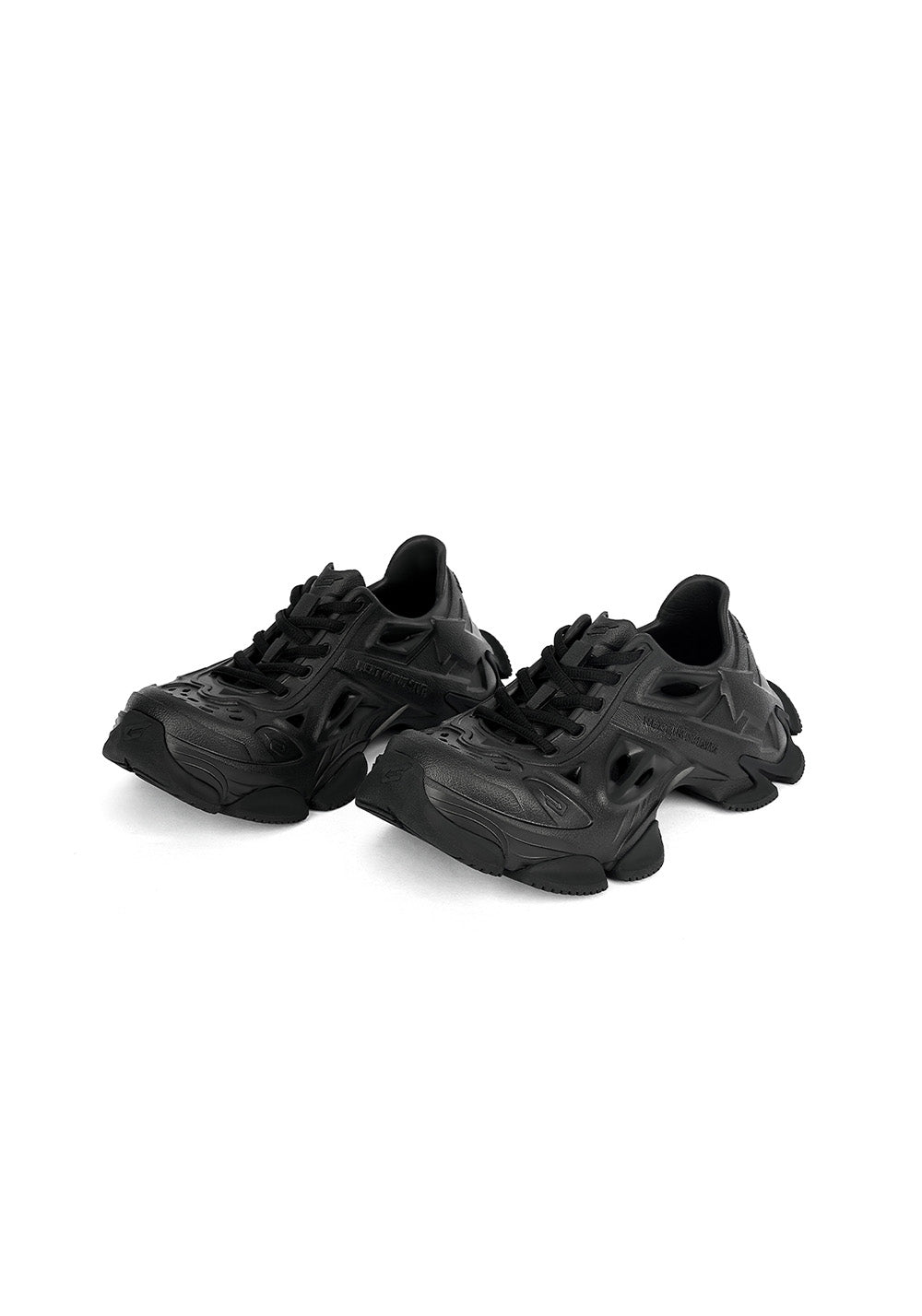 Silver Time-Space Platform Clog Sneakers