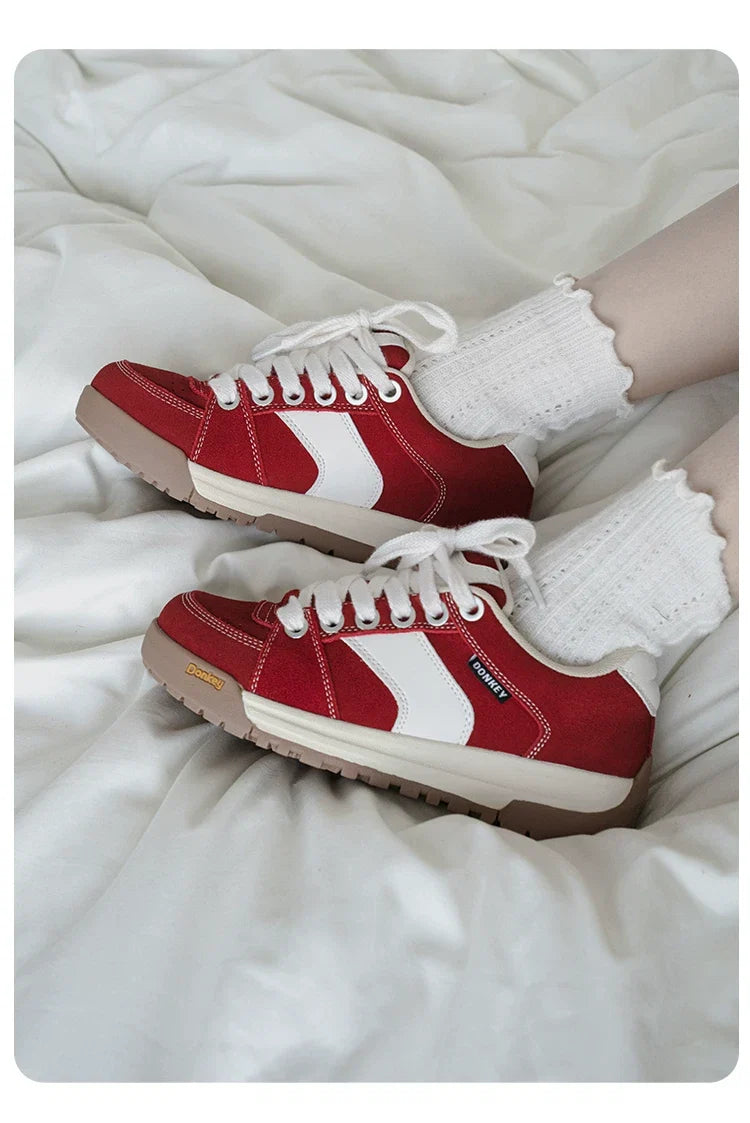 Crest Suede Court Sneakers - Skipkicks