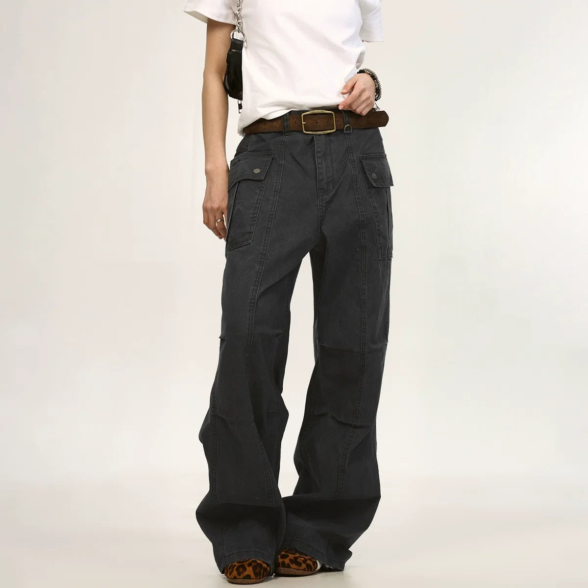 Relaxed Canvas Cargo Pants