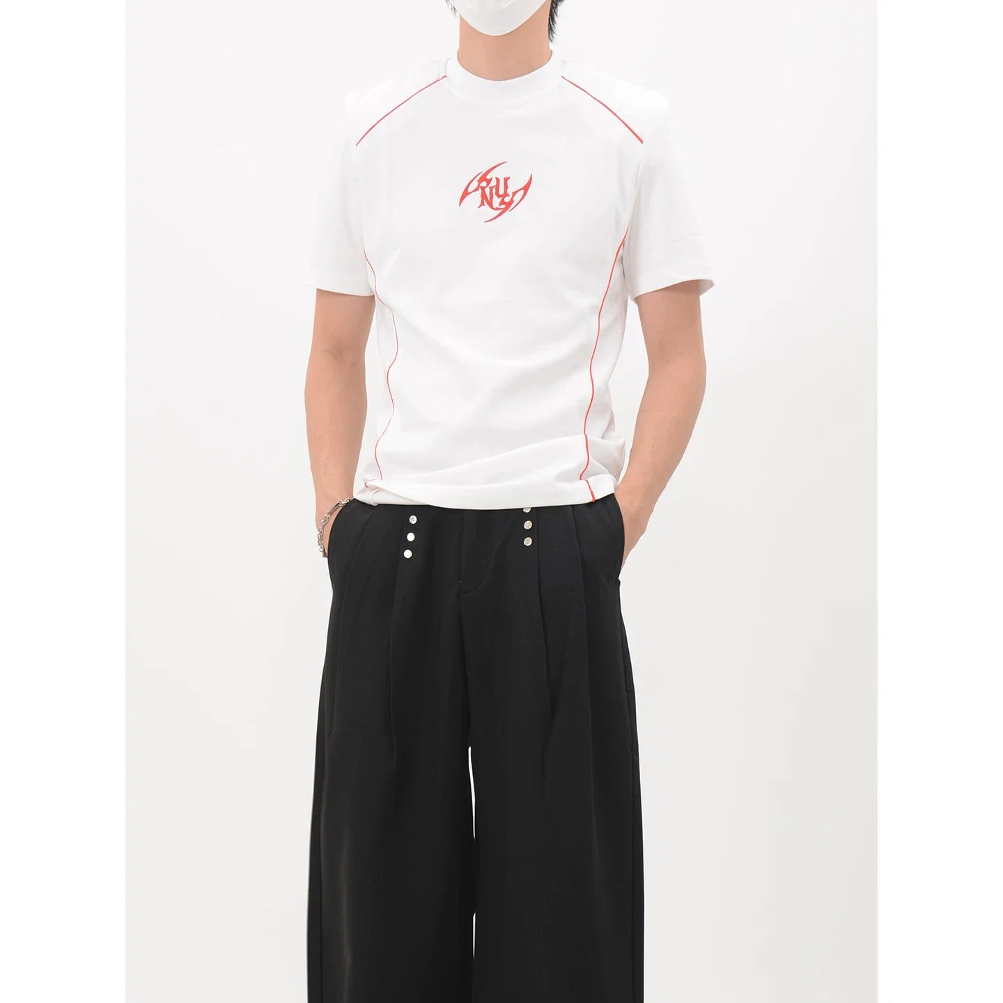 Crimson Circuit Fitted Tee