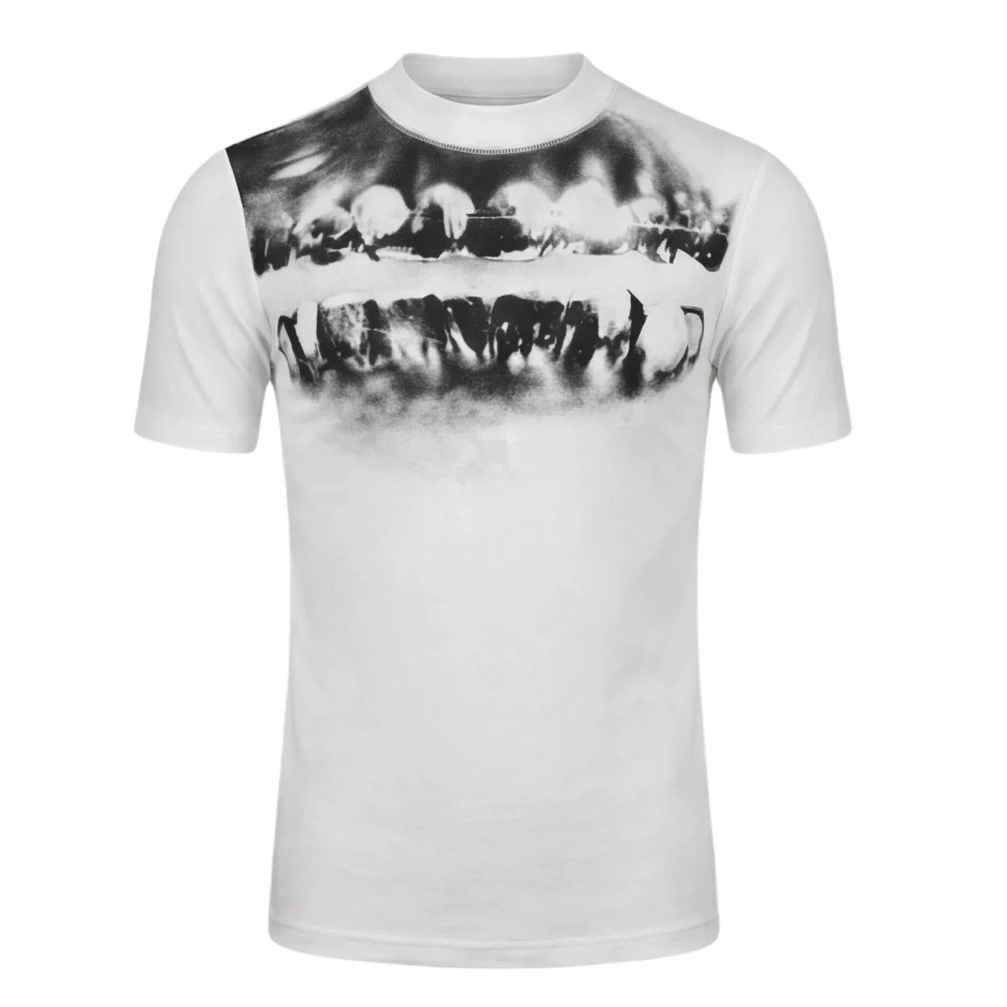 Graphic Teeth Print Slim Fit T-Shirt