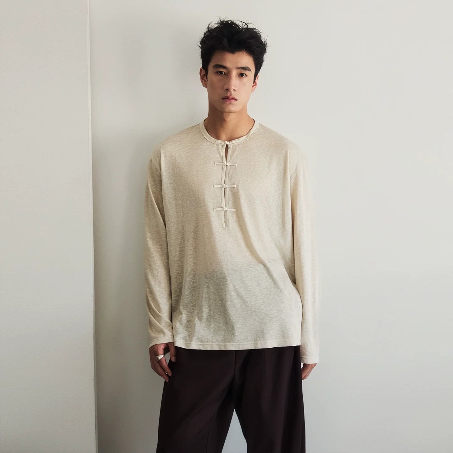 InkLatch Drape Henley Tee