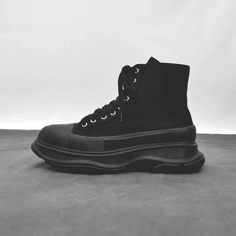 Binary Ridge Platform Canvas Sneakers