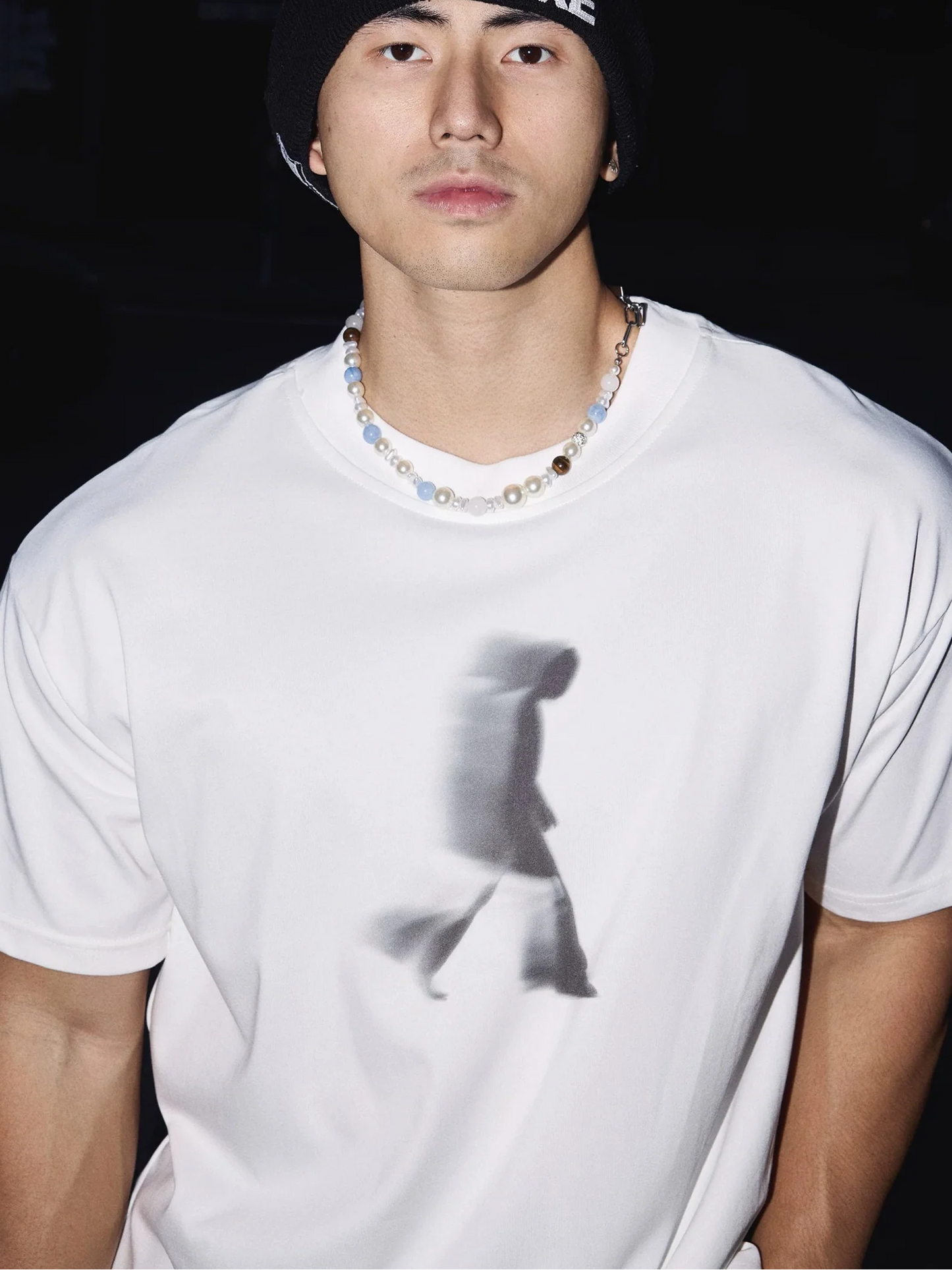 Blurred Walker Graphic White Tee