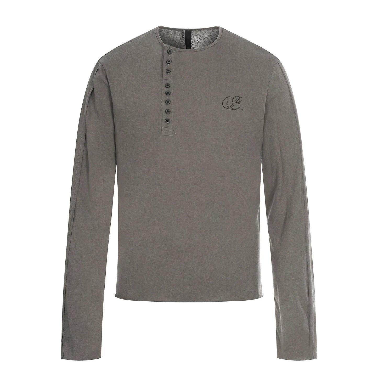 Espresso Relay Button Henley Tee