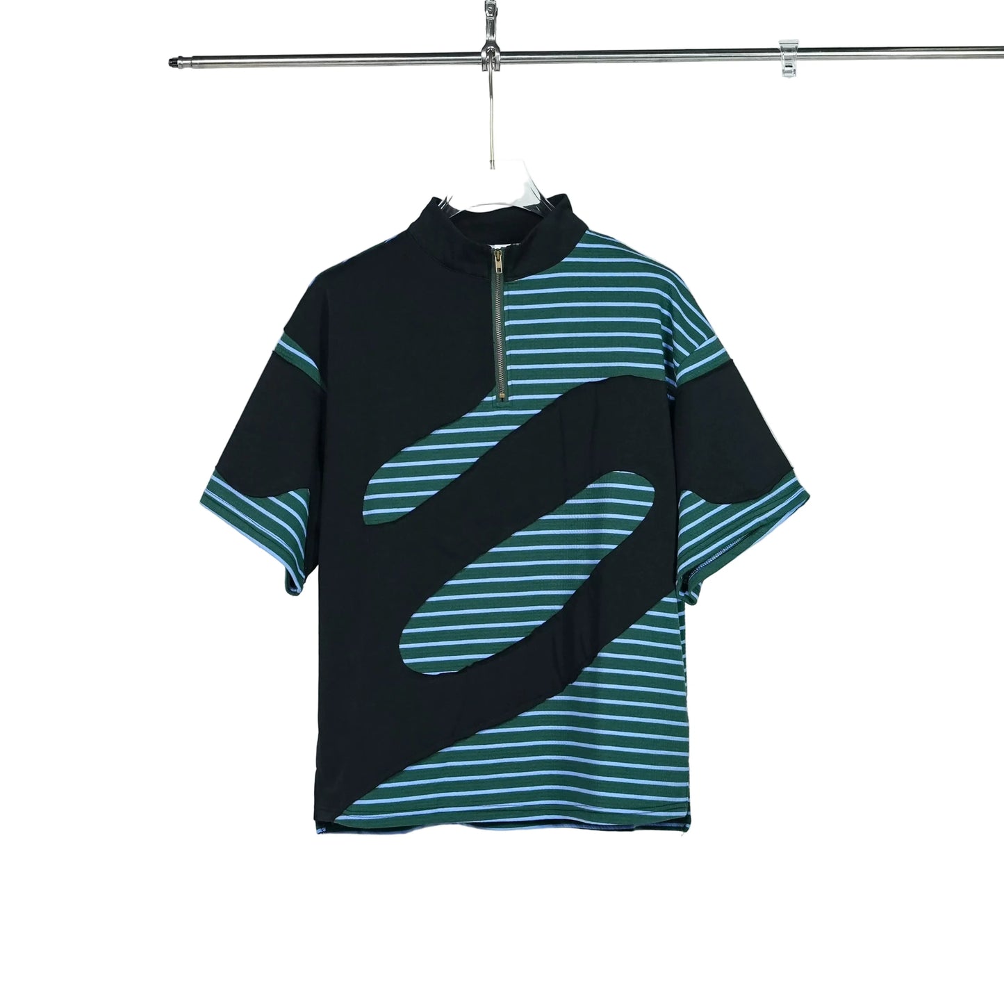 Tidal Vector Half-Zip Striped Tech Tee