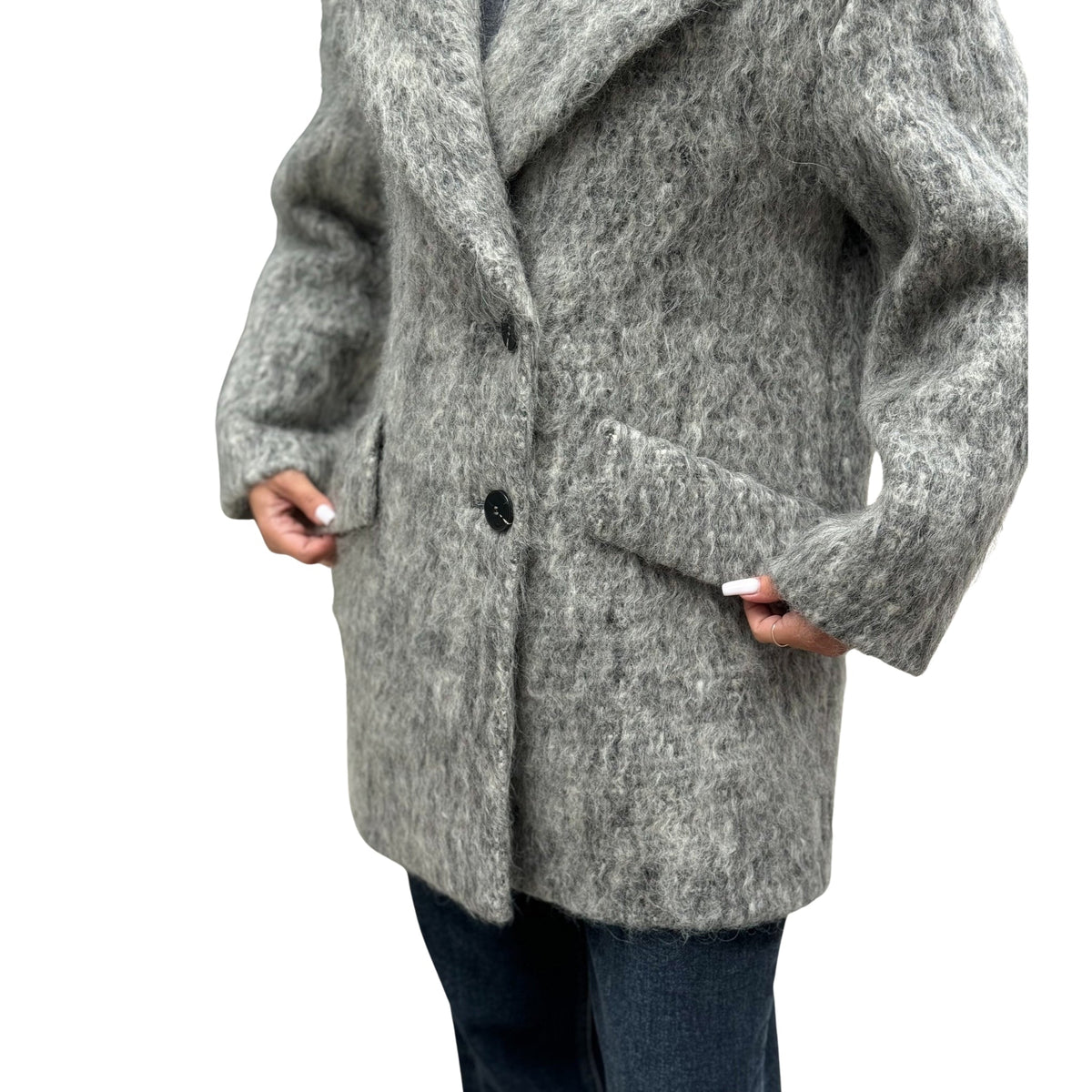 Stanford Mohair Wool Midi Coat
