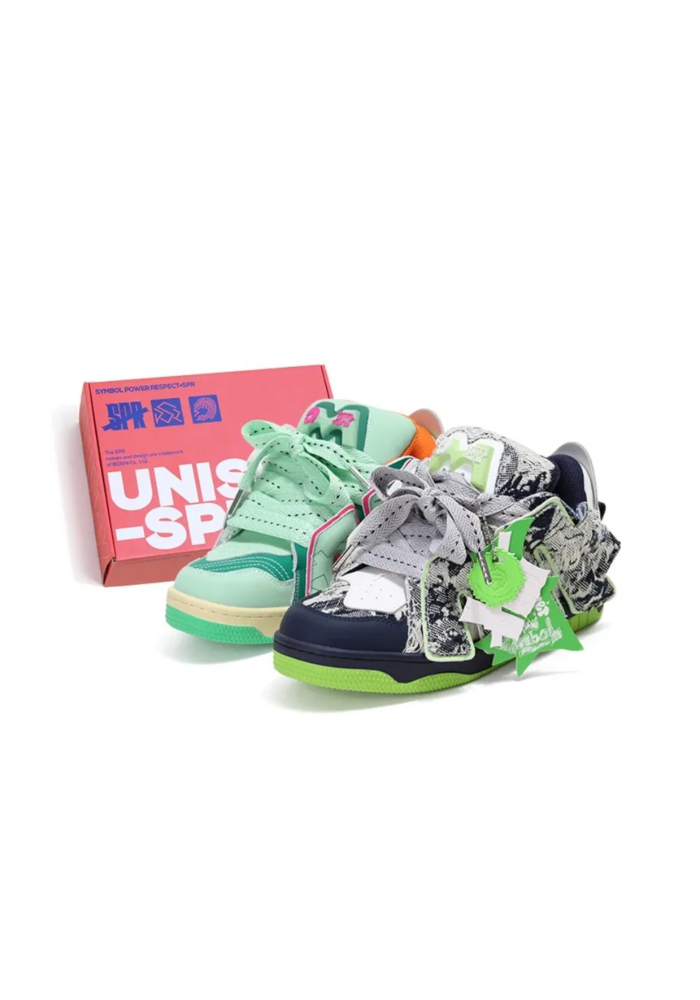 Blue Whirlwind Duotone Skate Sneakers - Skipkicks