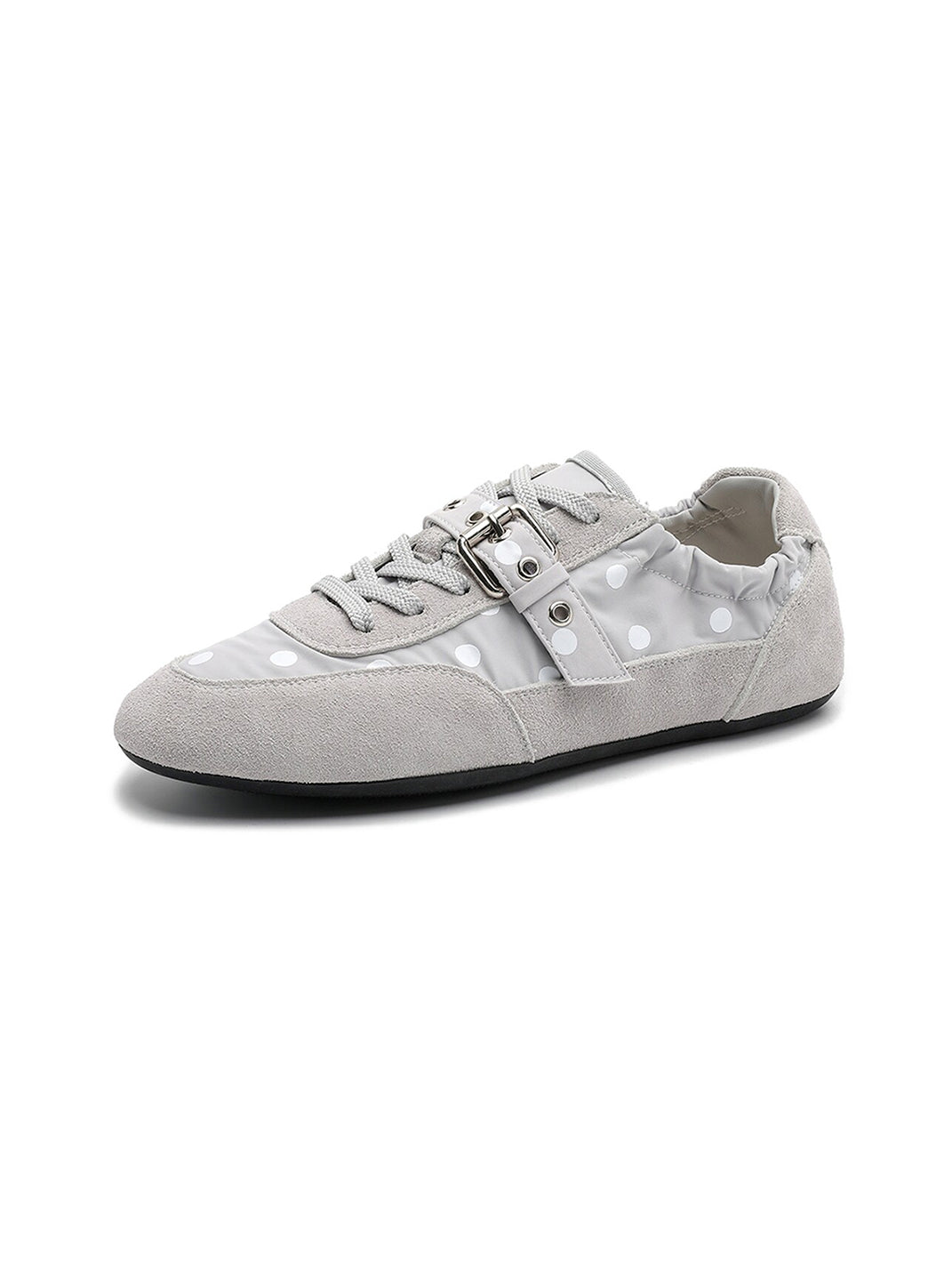 Polka-Dot Strap Low-Profile Ballet Sneakers - Skipkicks
