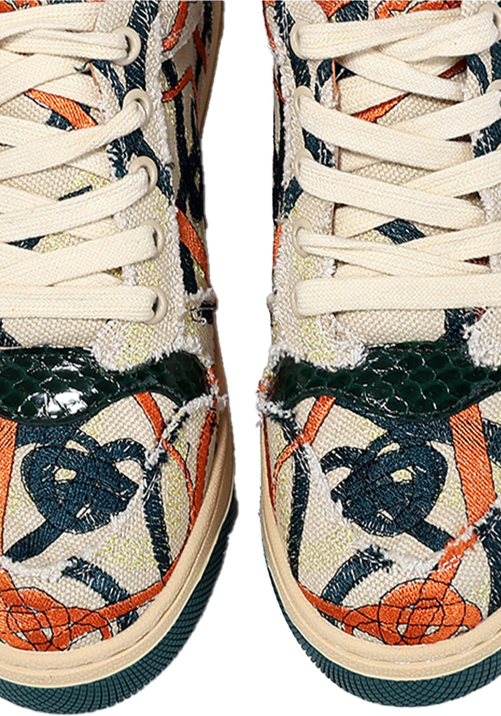 Green Graffiti Canvas Low-Top Sneakers - Skipkicks