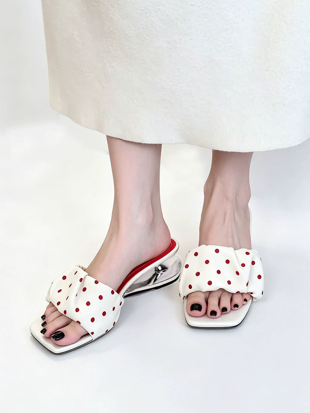Leopard Square-Toe Sculpted-Heel Sandals - Skipkicks