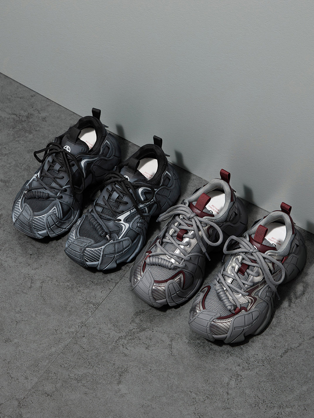 Silver Cage-Panel Platform Sneakers - Skipkicks
