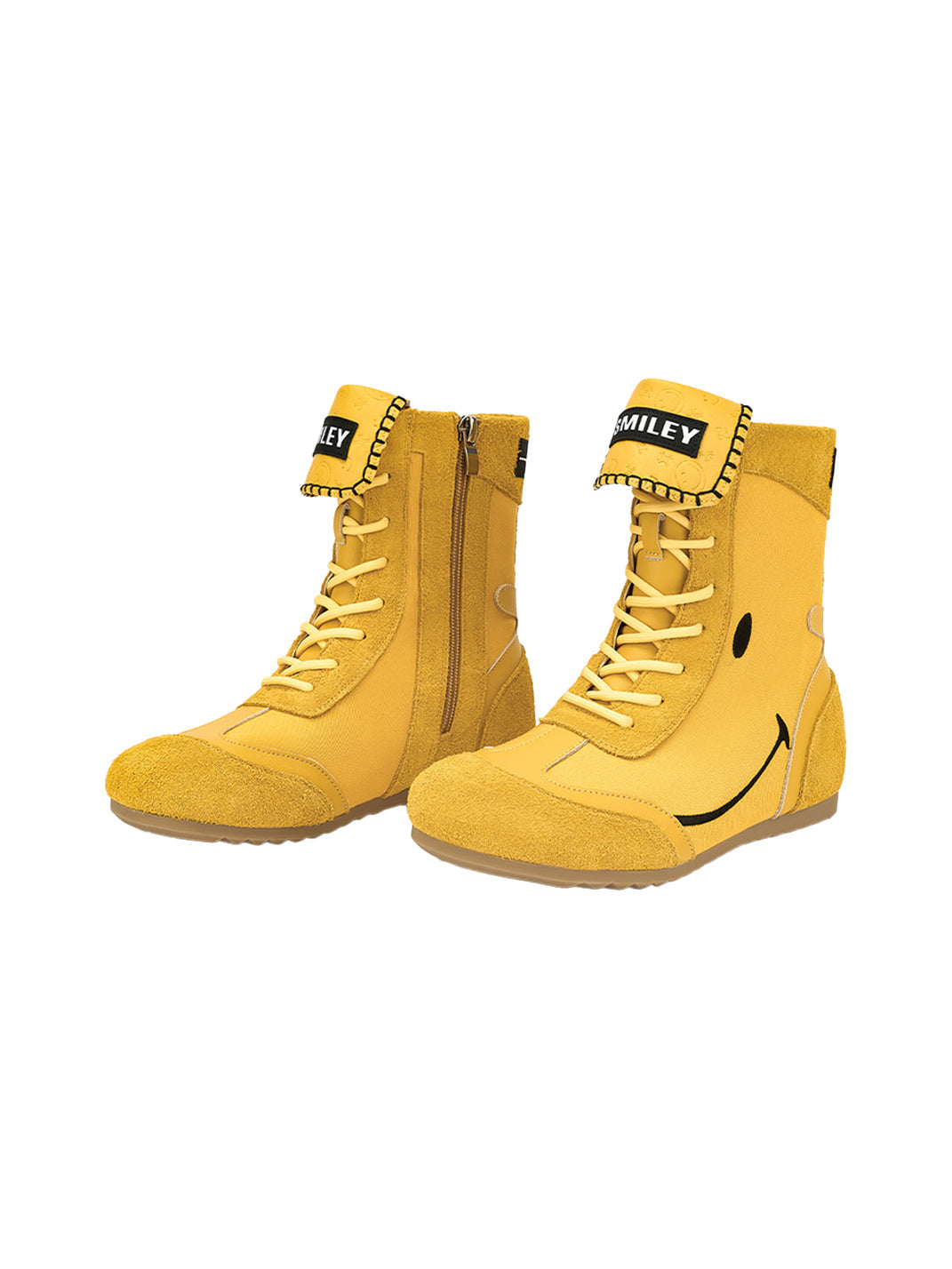 Yellow Chunky Boxing Mid Boots - Skipkicks