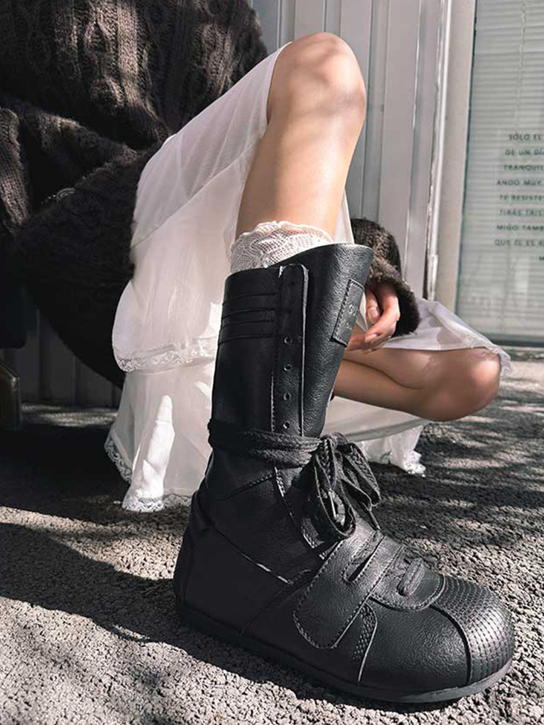 Black Knock Out Pro Leather Boxer Boots - Skipkicks