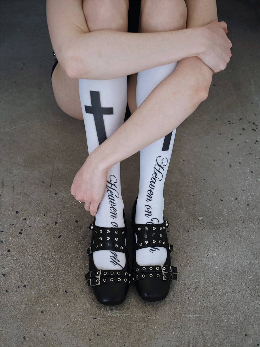 Black Leather Mary Jane Flats - Skipkicks