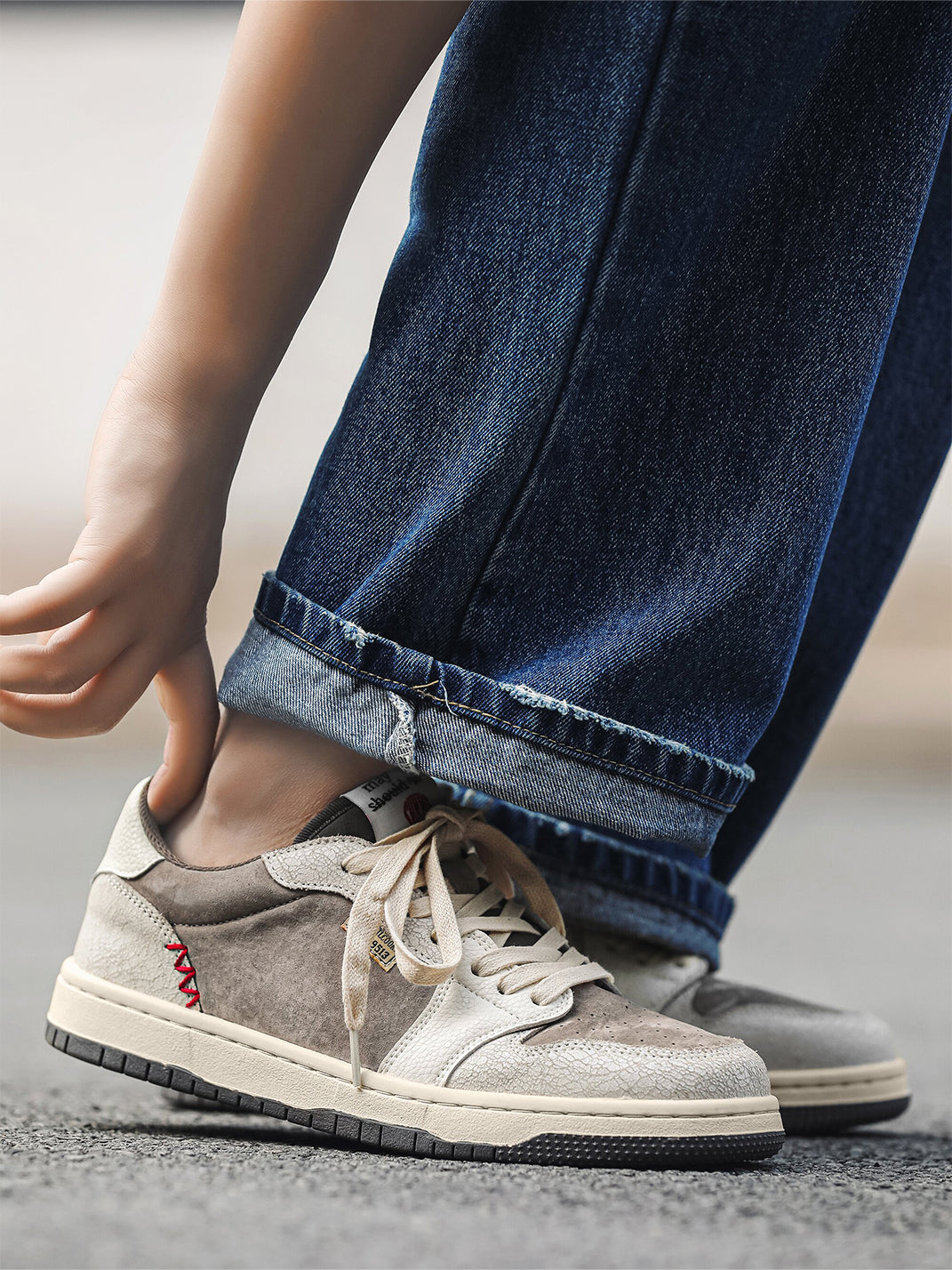 Worn-In Suede Leather Sneakers - Skipkicks