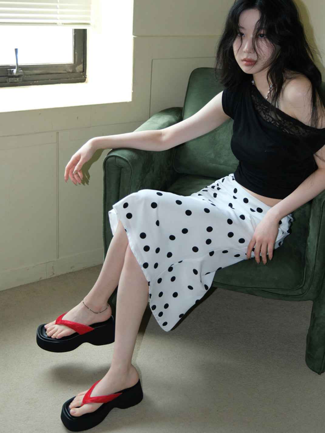 Mooreyu Color-Pop Platform Flip-Flops
