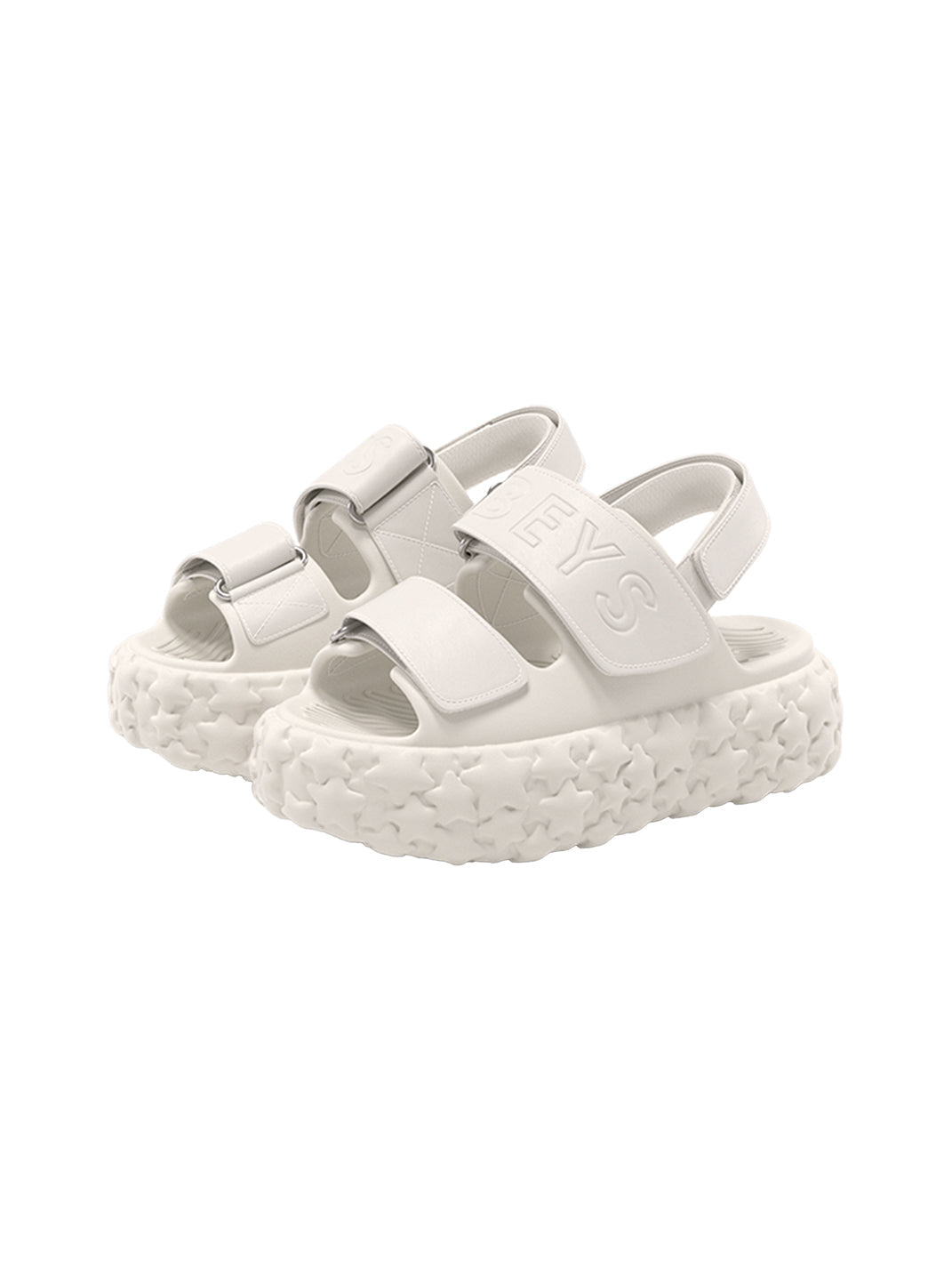 White Chunky Star Sandals - Skipkicks