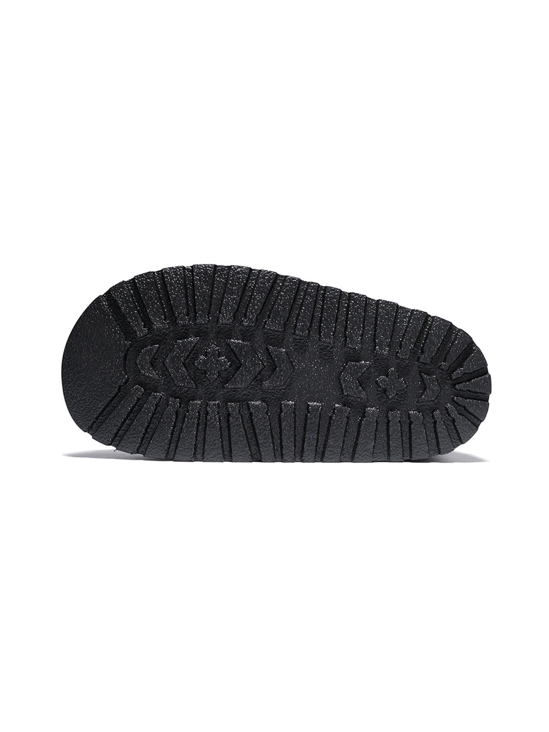Black Monogram Design Faux Fur Platform Boots