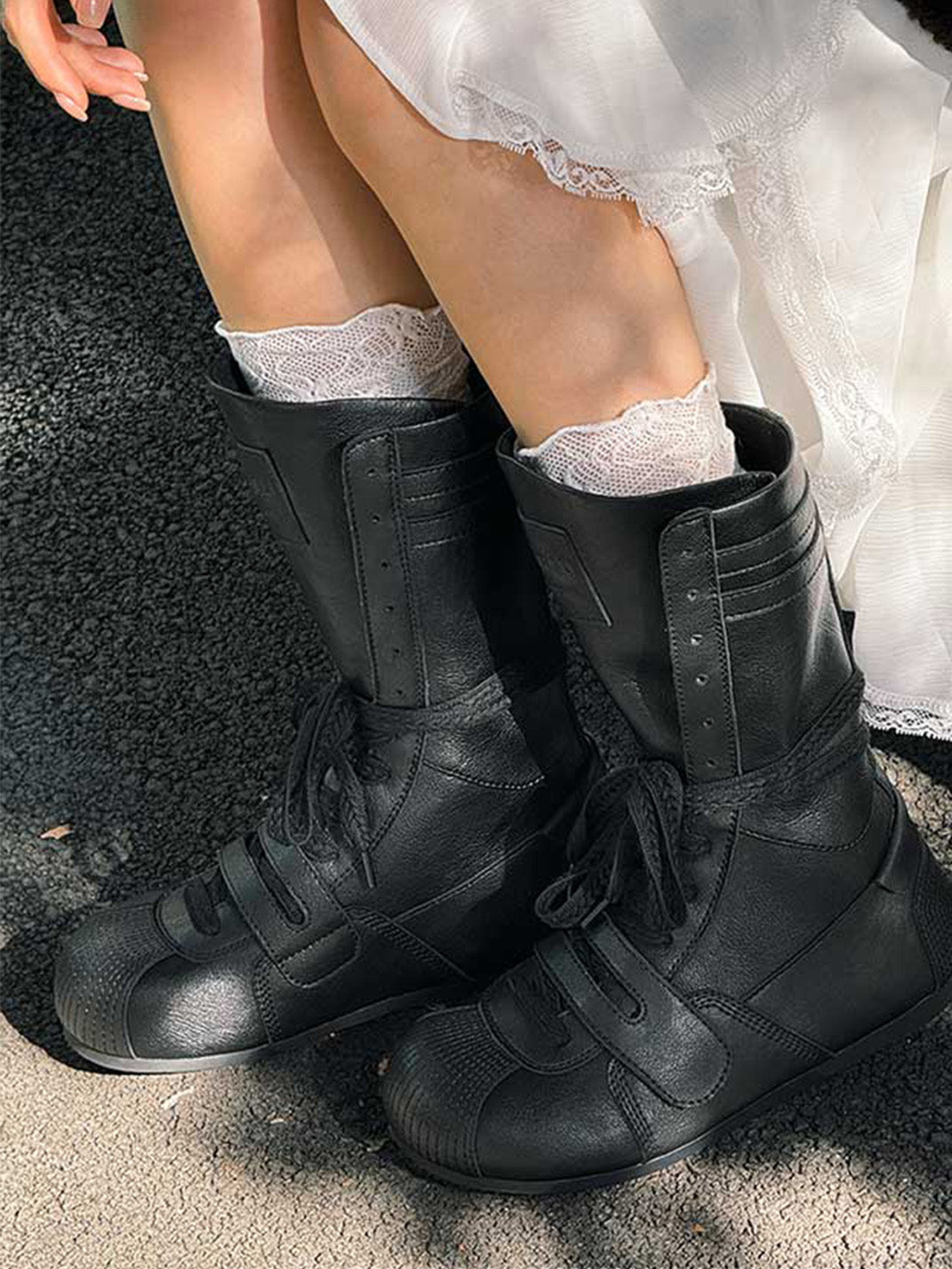 Black Knock Out Pro Leather Boxer Boots - Skipkicks