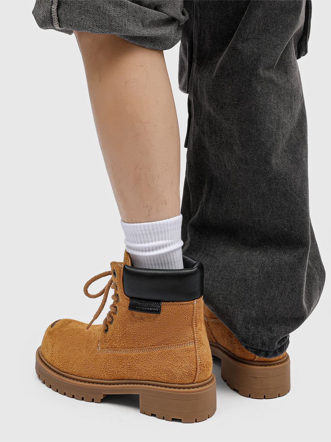 Round-Toe Utility Work Boots - Skipkicks