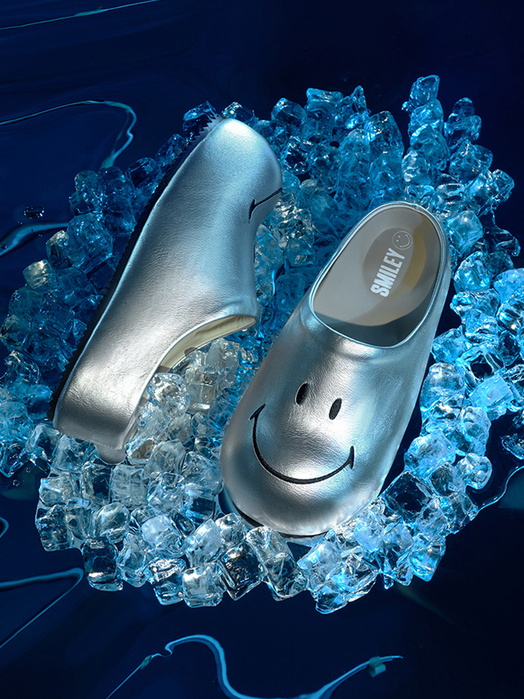 Silver Chunky Slip-On Mule Sandals - Skipkicks