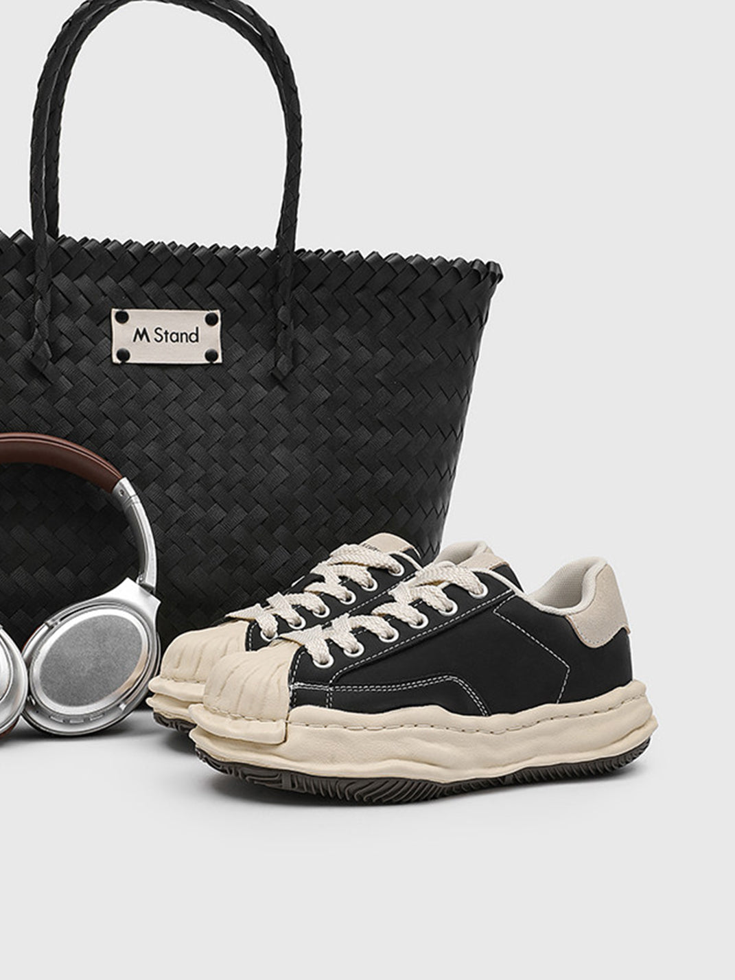 Shell-Toe Lifted Platform Sneakers