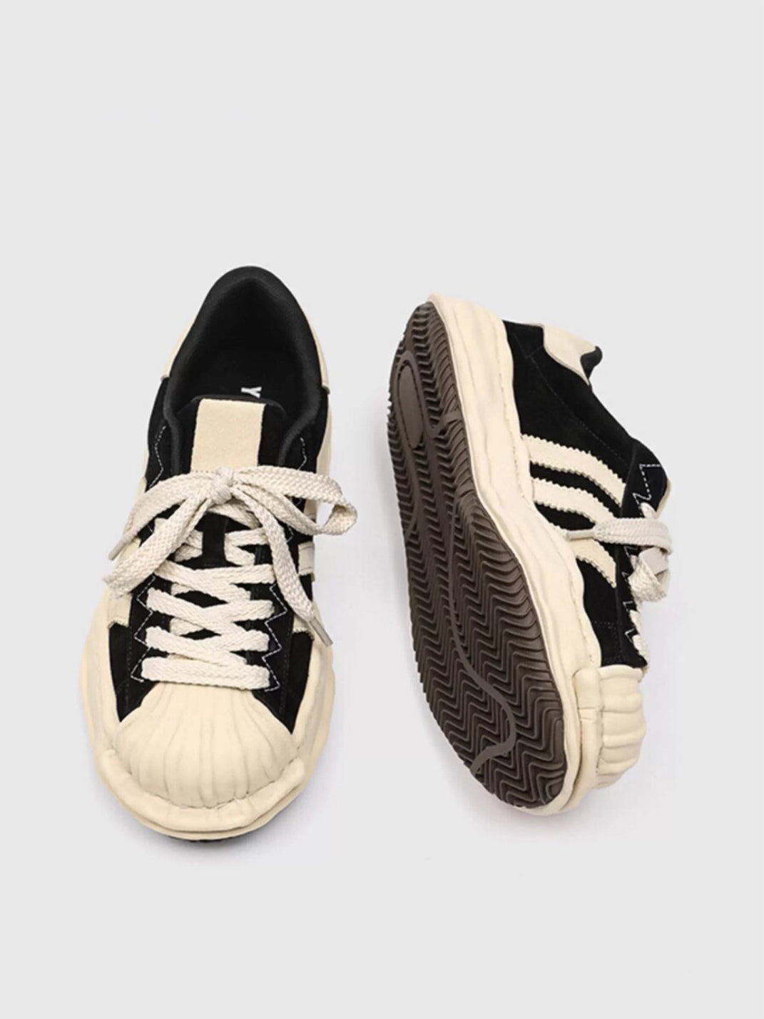Melted Shell-Toe Platform Sneakers - Skipkicks