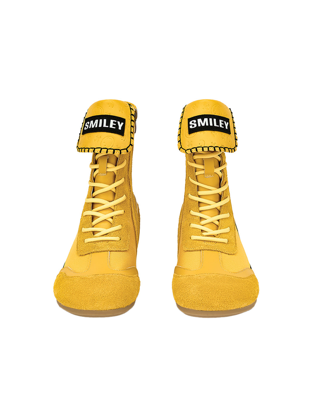 Yellow Chunky Boxing Mid Boots - Skipkicks