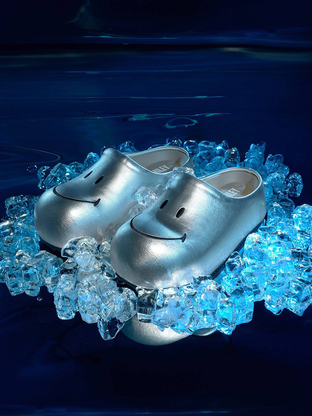 Silver Chunky Slip-On Mule Sandals - Skipkicks