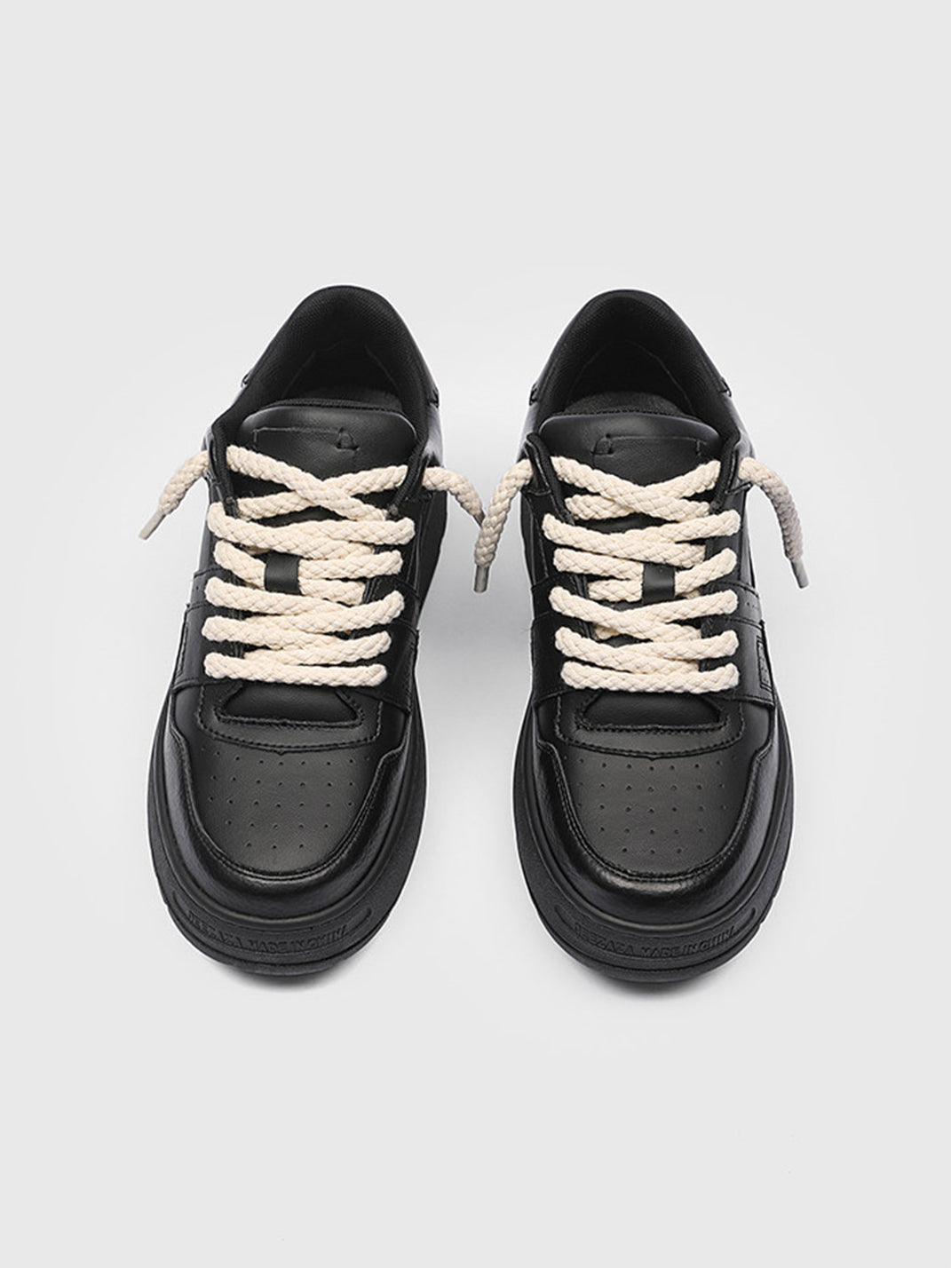 Rope Lace Chunky Platform Sneakers - Skipkicks