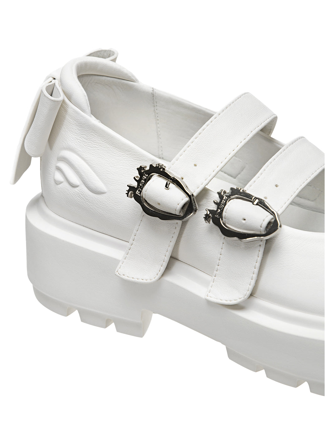 White Bow Platform Mary Jane Shoes - Skipkicks