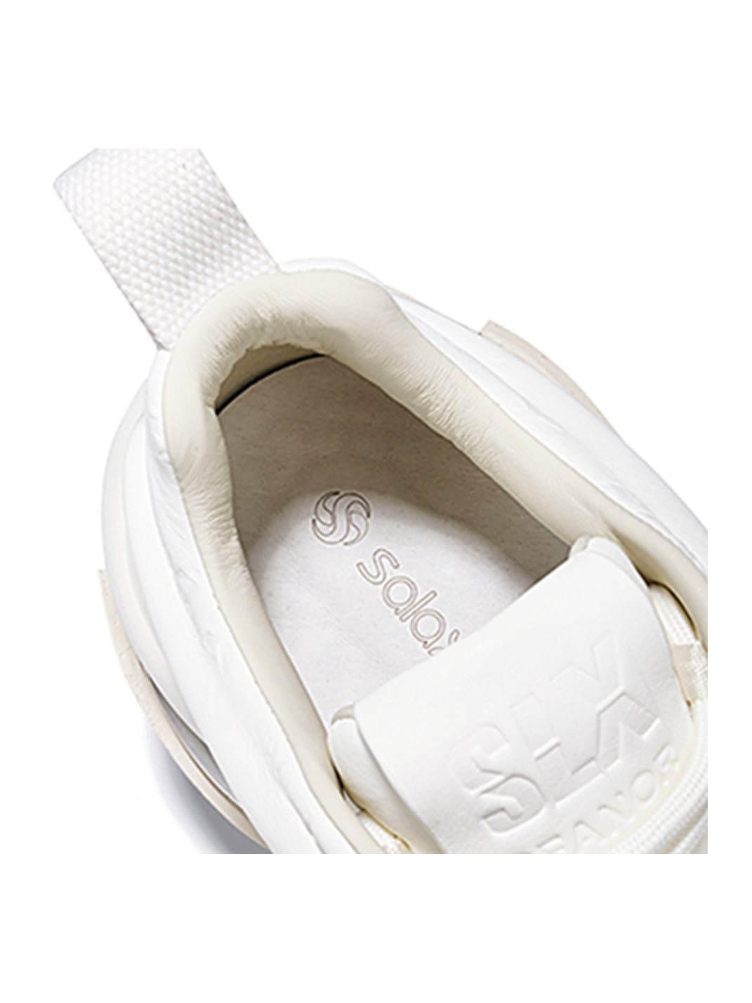 White Vortex Embossed Platform Sneakers - Skipkicks