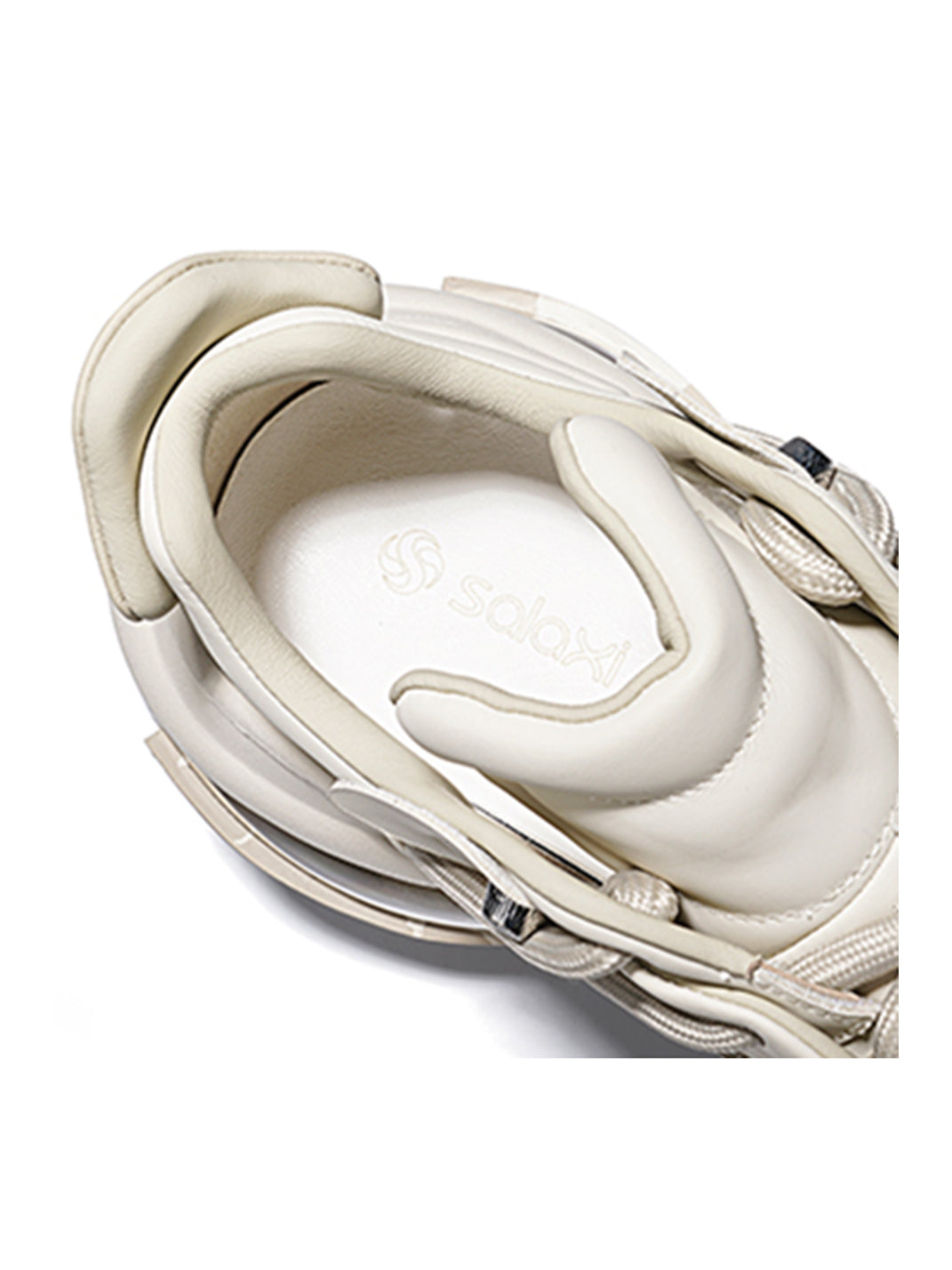 Beige Vortex Mesh Platform Sneakers - Skipkicks