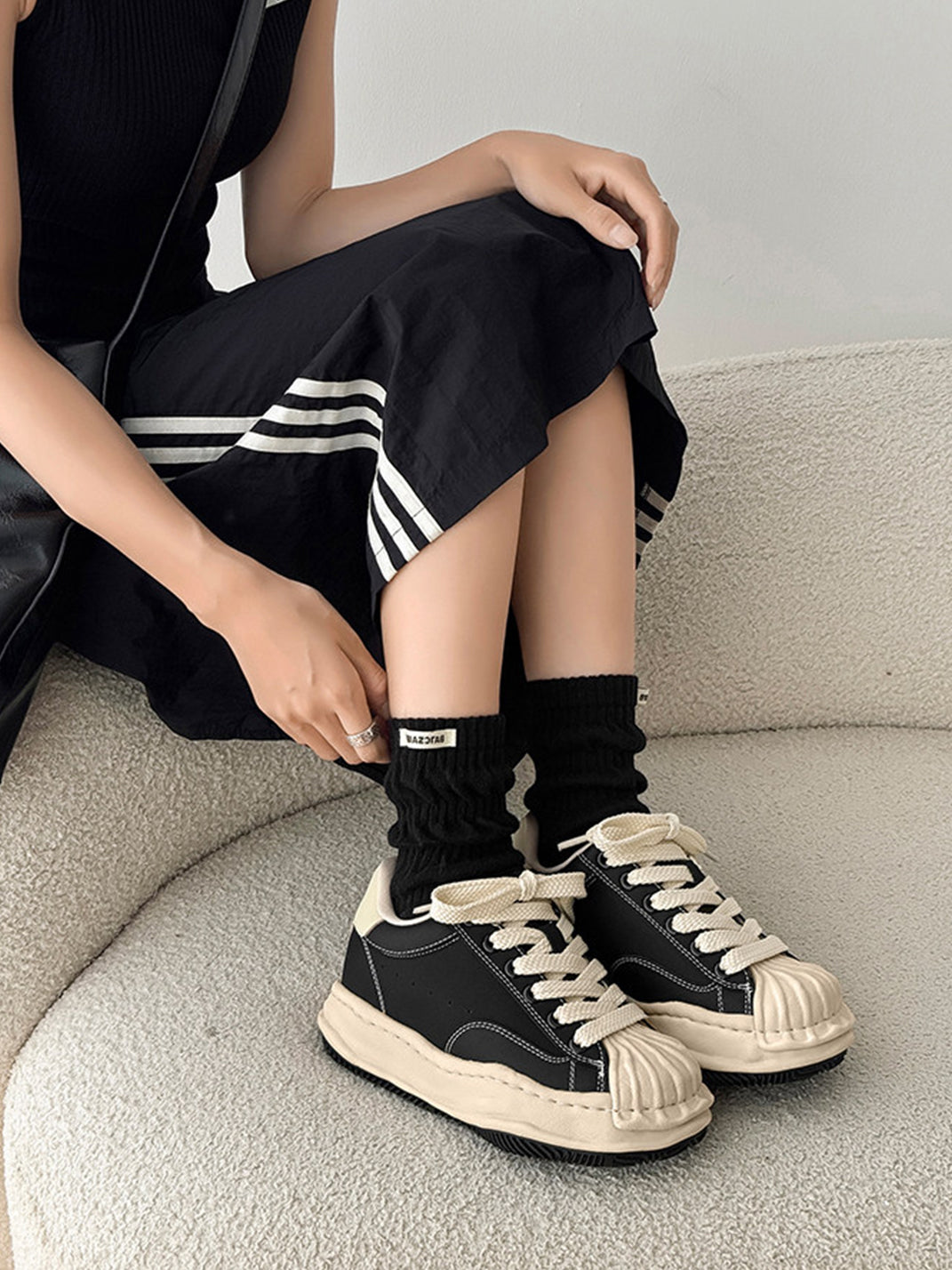 Sculpted Wave Platform Sneakers